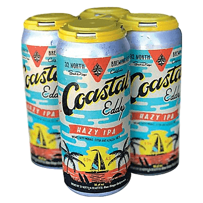 32 North Brewing Coastal Eddy Hazy IPA 4pk 16oz Can