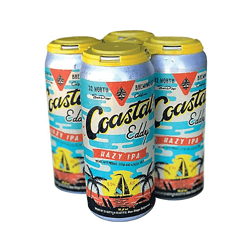 32 North Brewing Coastal Eddy Hazy IPA 4pk 16oz Can
