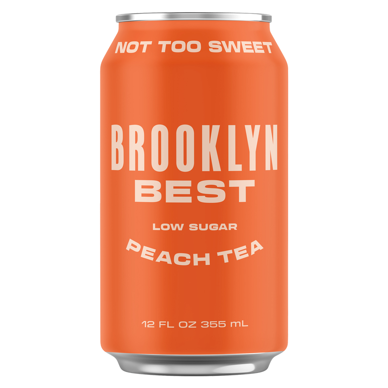 Brooklyn Best Low-Sugar Peach Tea 12oz can
