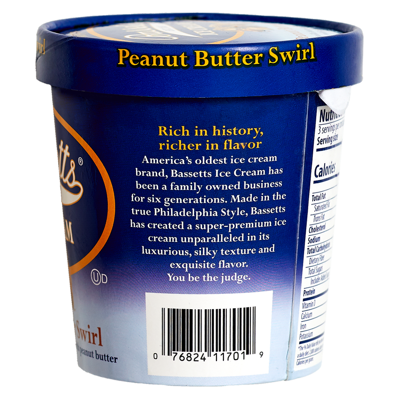 Bassetts Peanut Butter Swirl Ice Cream Pint