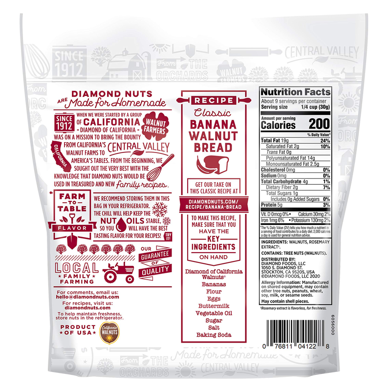 Diamond Shelled Walnuts, 10oz. Grocery fast delivery by App or Online