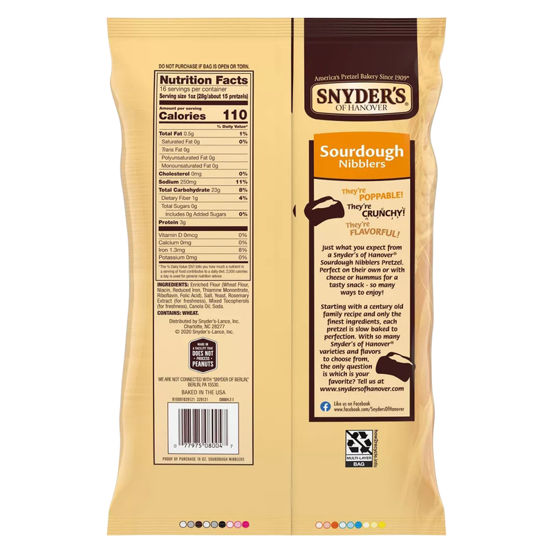 Snyder's Sourdough Pretzel Nibblers 16oz Snacks fast delivery by App