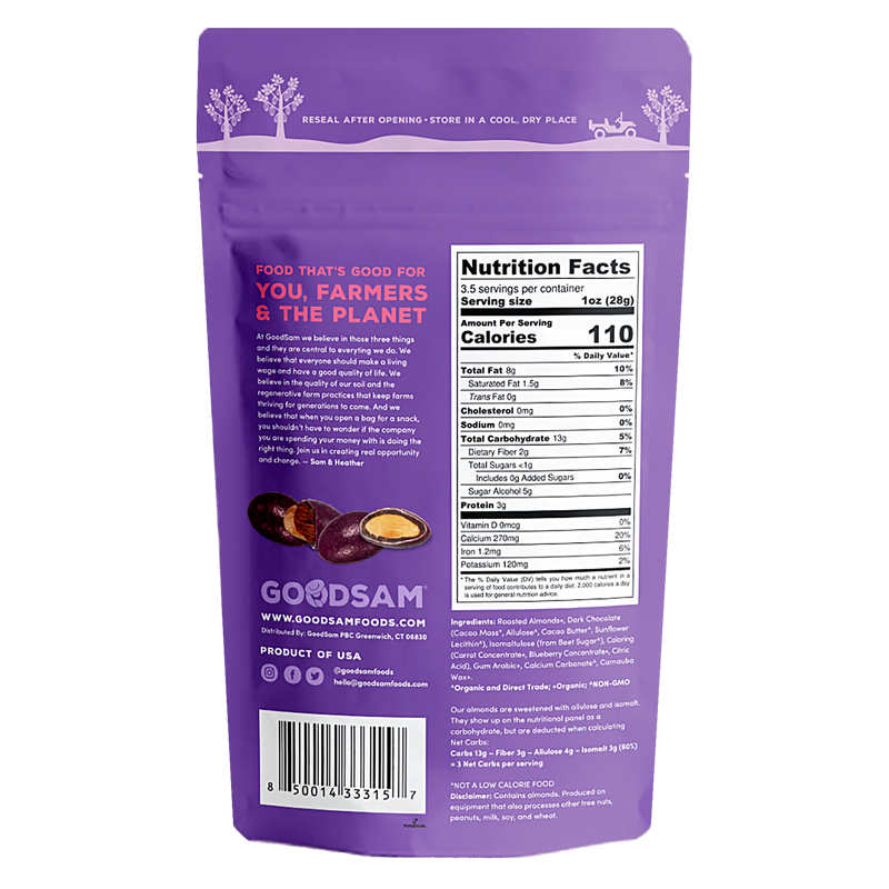 Good Sam Foods No Sugar Added Candy Coated Almonds Snacks fast