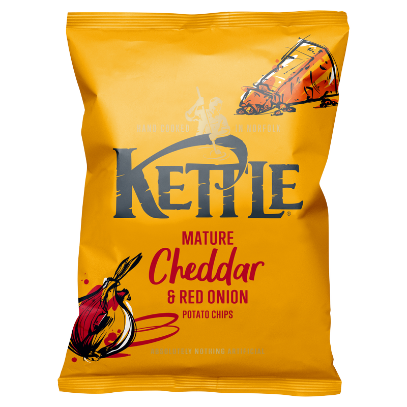 Kettle Mature Cheddar & Red Onion, 130g