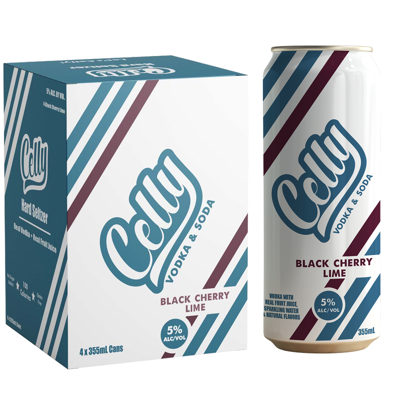 Celly Black Cherry Lime 4pk 10z (10 Proof)
