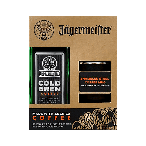 Jagermeister Cold Brew Coffee Gift Set 750ml (66 proof)
