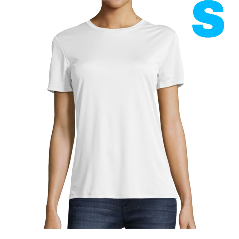 Hanes Women's Cool Dri T-Shirt White (Size S)