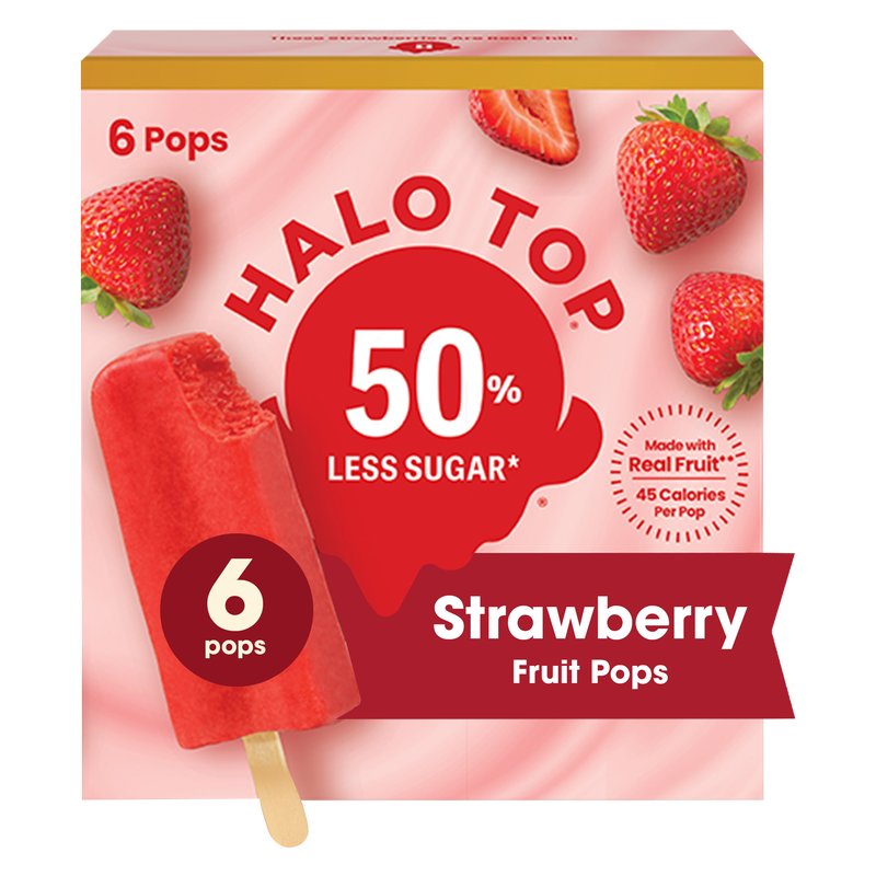 Halo Top Strawberry Fruit Pops 6ct