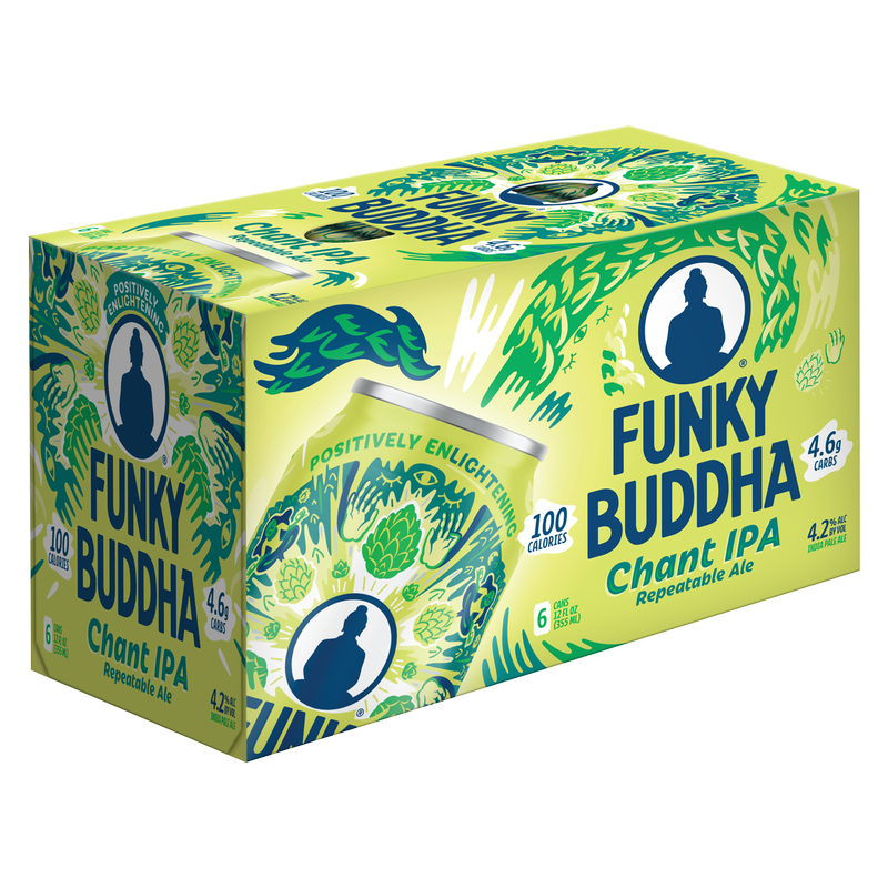 Funky Buddha Chant Session IPA Craft Beer, 6 pk, 12 oz cans, 4.2% ABV