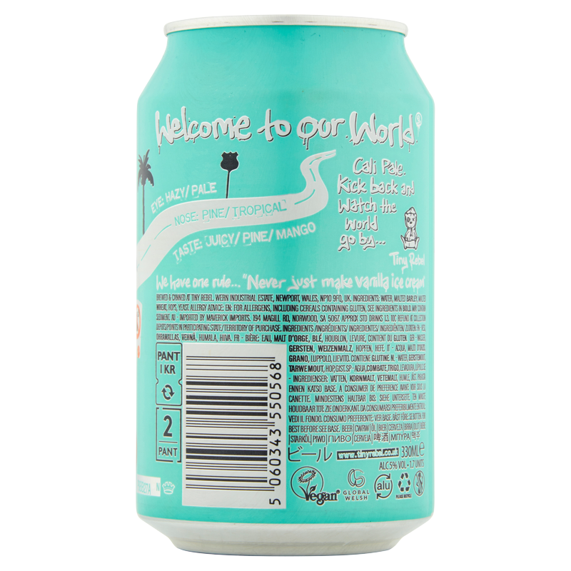 Tiny Rebel Cali Pale Ale, 330ml Alcohol fast delivery by App or Online