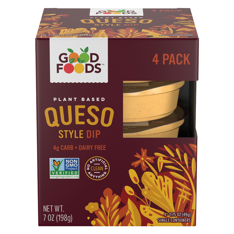 Good Foods Queso Style Dip Single Serve - 4ct/7oz