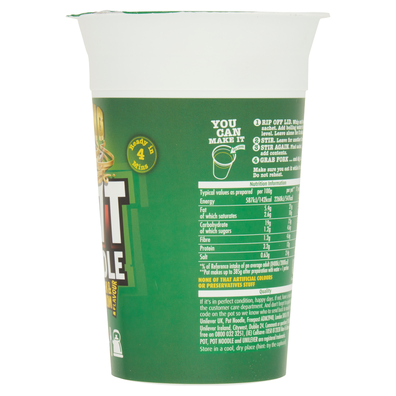 Pot Noodle King Chicken & Mushroom, 114g Food Cupboard fast delivery