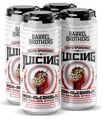 Barrel Brothers State-Sponsored Juicing IPA Non-Alcoholic 4pk 16oz