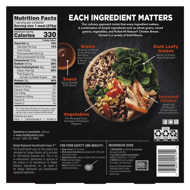 Healthy Choice Frozen Power Bowls Adobo Chicken Meal 9.75oz