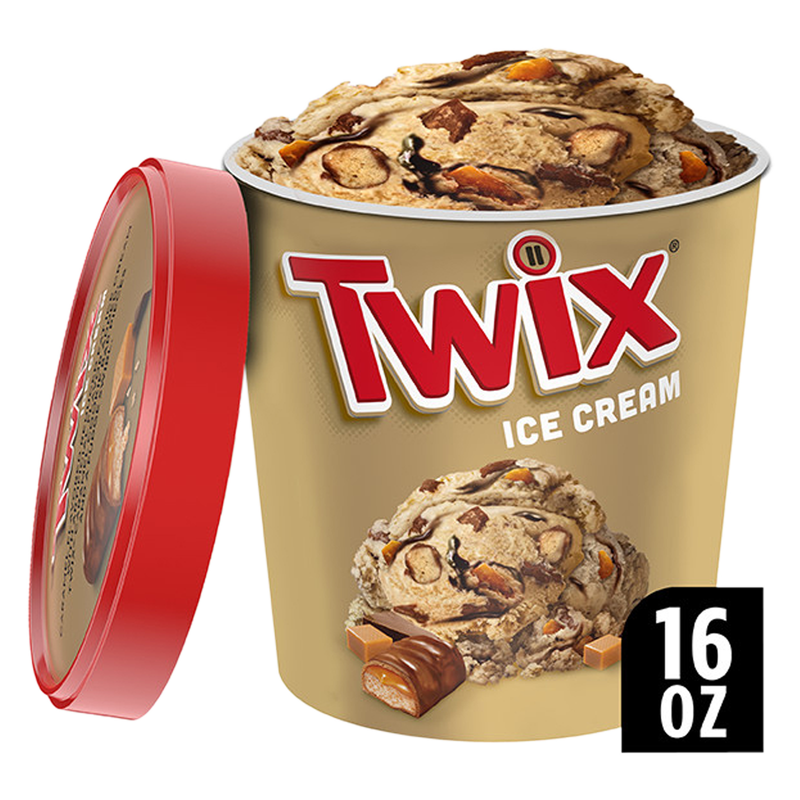 Twix Caramel Light Ice Cream with Twix Cookie Bar Pieces Pint