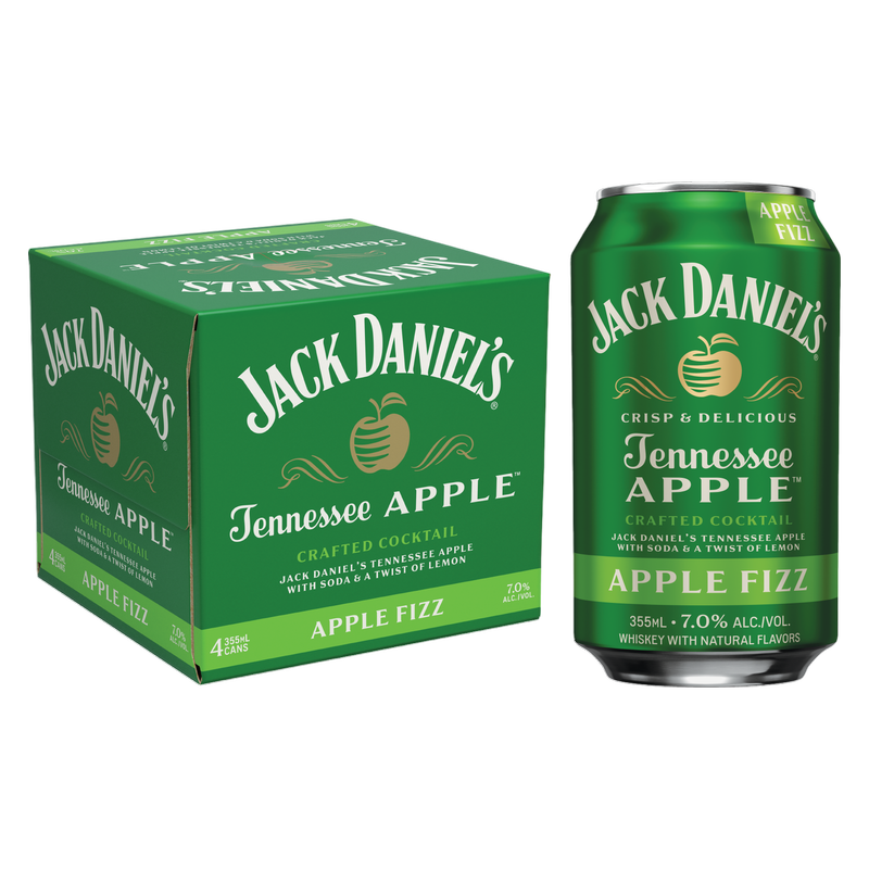 Jack Daniel's Apple Fizz Cocktail 4pk 12oz Alcohol fast delivery by