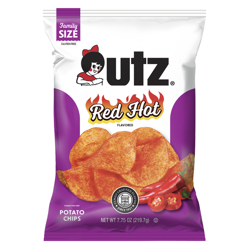 Utz Potato Chips Red Hot 7.75 oz