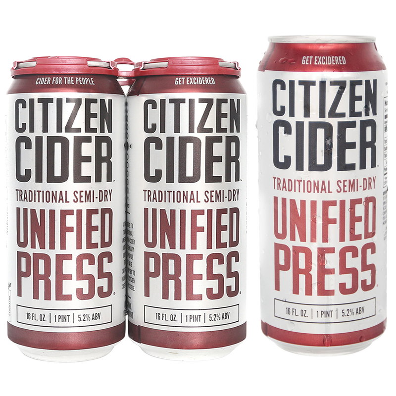 Citizen Cider Unified Press 4pk 16oz Can 5.2% ABV