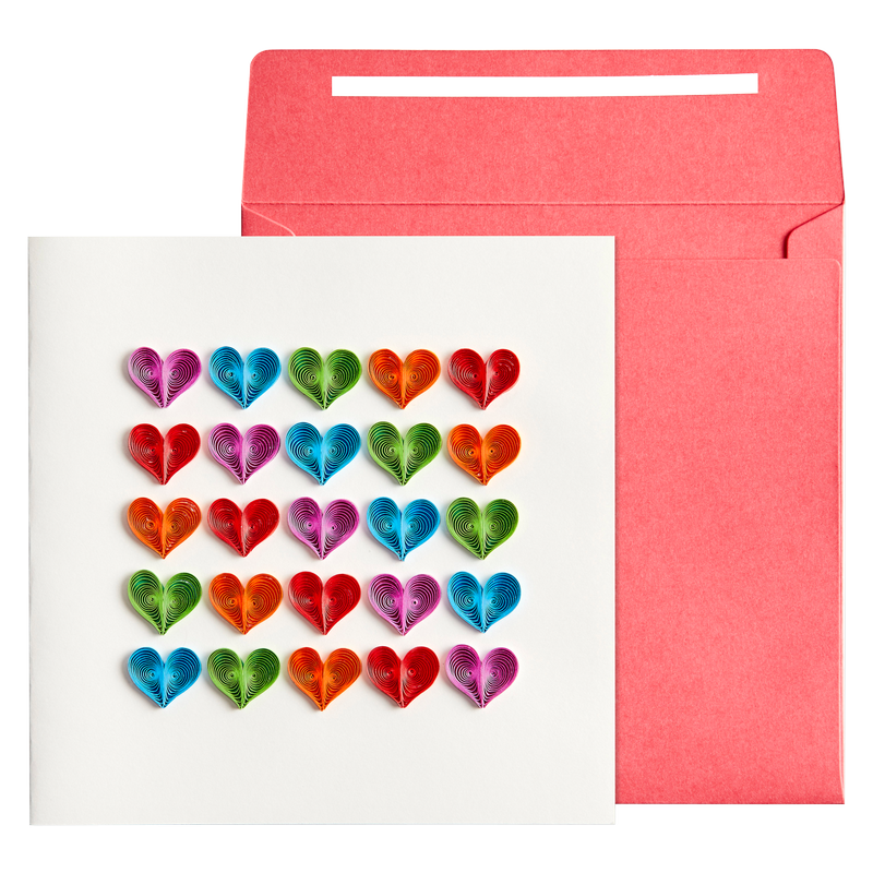 Niquea D. "Rainbow Hearts"  Valentine's Day Card