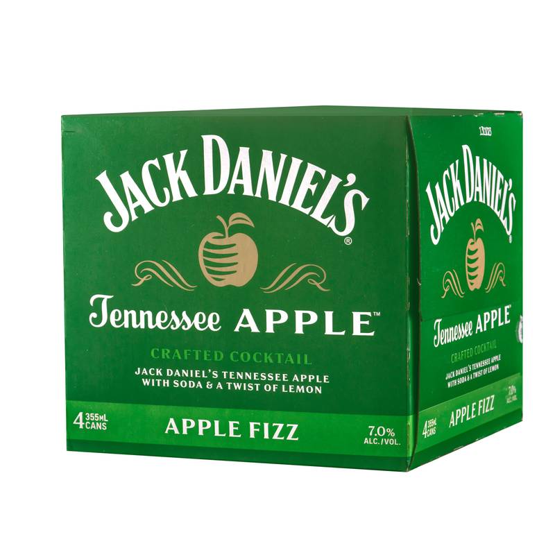 Jack Daniel's Apple Fizz Cocktail 4pk 12oz