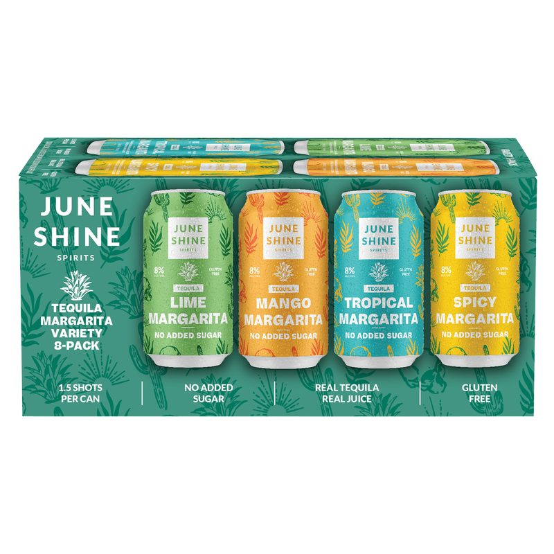 JuneShine Tequila Margarita Variety Pack 8pk 12oz Can 8 ABV Alcohol