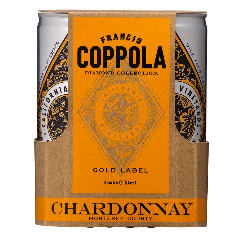 Coppola Diamond Collection Chardonnay White Wine, California, 250 mL 4-pack