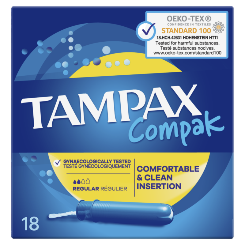 Tampax Compak Regular Applicator, 18pcs