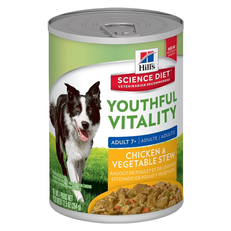 Hill's Science Diet Youthful Vitality Chicken & Vegetables Stew Dog Food 12.5oz
