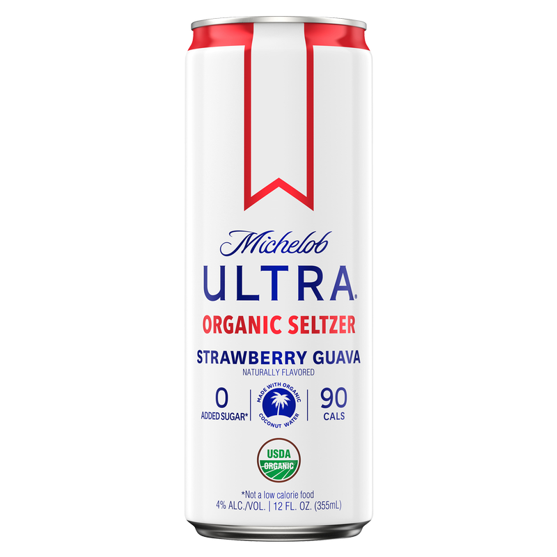 Michelob Ultra Organic Seltzer Strawberry Guava Single 12oz Can 4.0% ABV