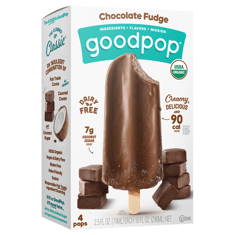 GoodPop Chocolate Fudge Frozen Pop 4pk