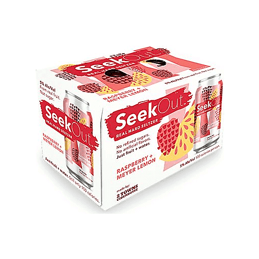 SeekOut Seltzer Raspberry & Meyer Lemon 6pk 12oz Can
