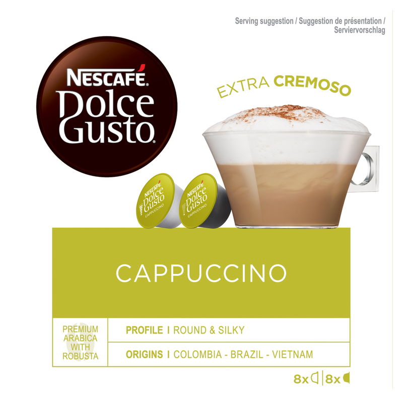 Nescafe Dolce Gusto Cappuccino 16 Pods, 186g