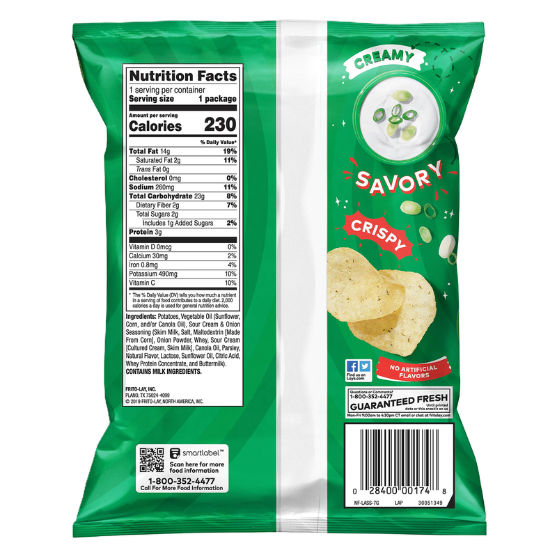 Lay's Sour Cream & Onion Potato Chips 1.5oz