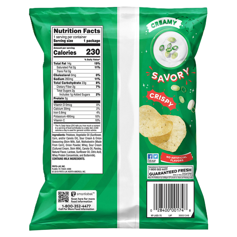 Lay's Sour Cream & Onion Potato Chips 1.5oz
