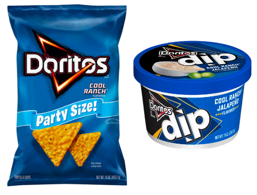 Doritos Cool Ranch Tortilla Chips 14.5oz & Doritos Cool Ranch Jalapeno Dip 10oz
