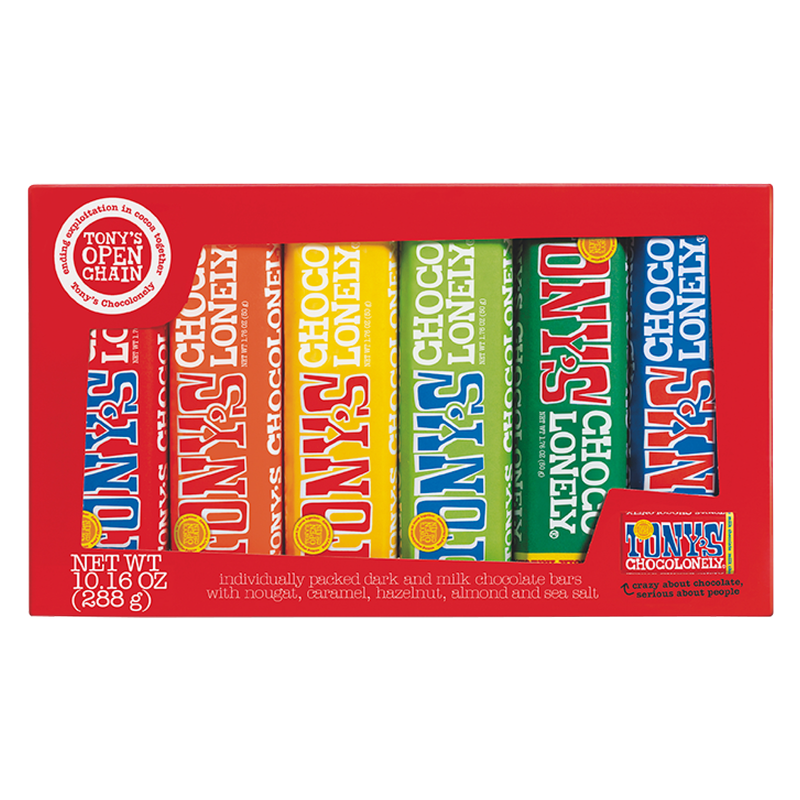 Tony's Chocolonely Rainbow Tasting 6 Pack 10.16oz