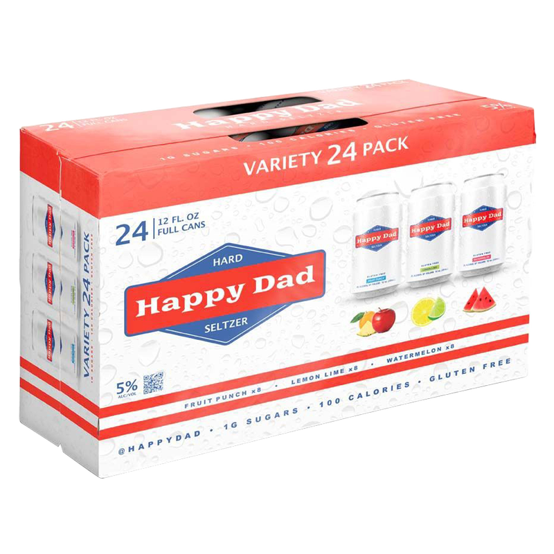 Happy Dad Hard Seltzer Variety Pack 24pk 12oz Can 5% ABV