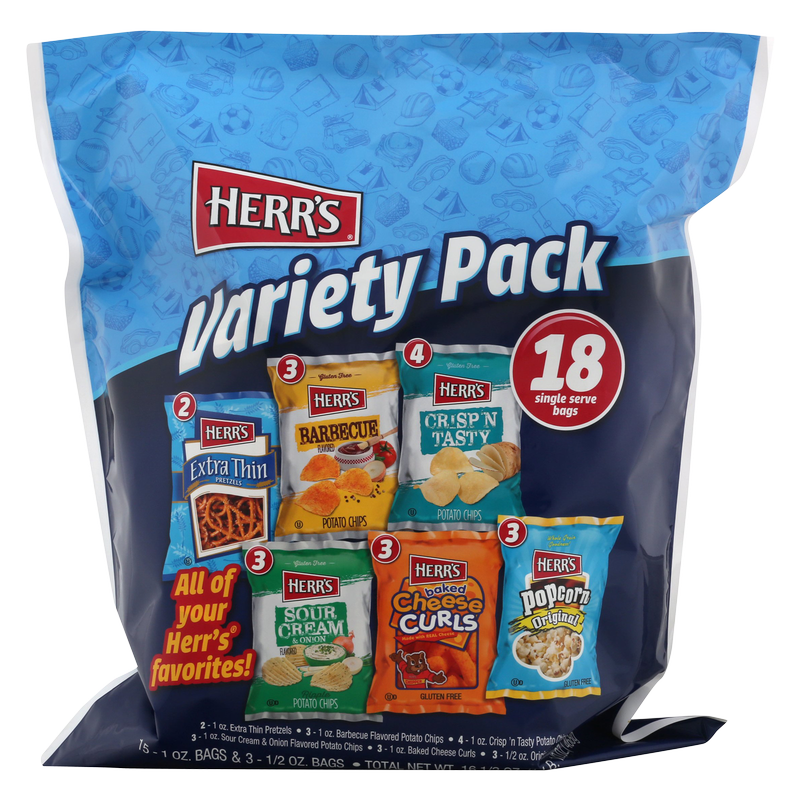 Herr's Variety Pack 16oz