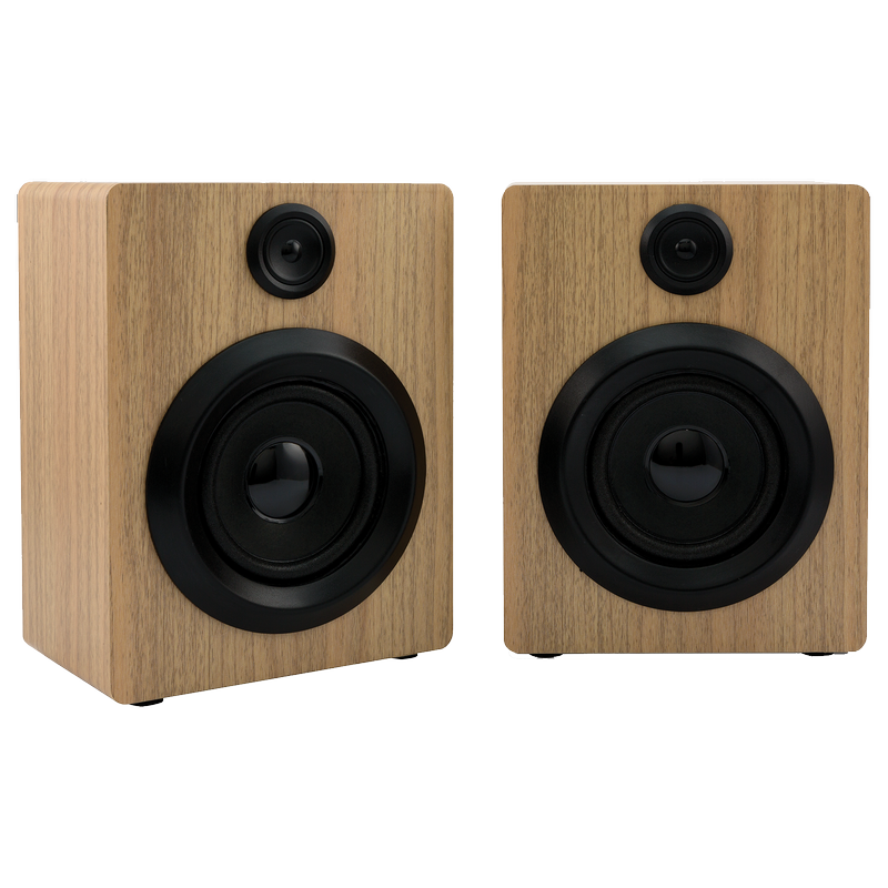 Coby Woodgrain Bluetooth Home Speakers