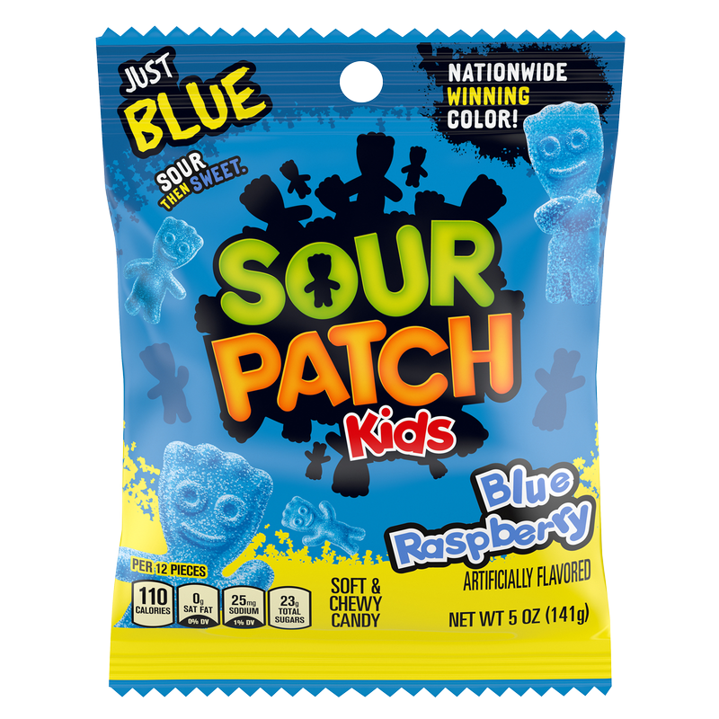 Sour Patch Kids Blue Raspberry Soft and Chewy Candy 5oz