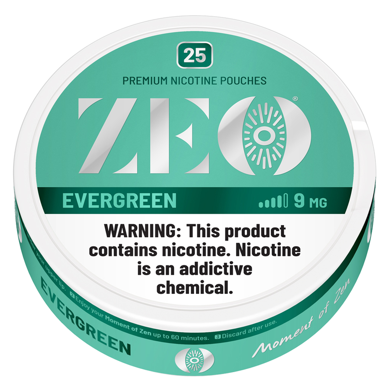 ZEO Evergreen Nicotine Pouches 25ct 9mg