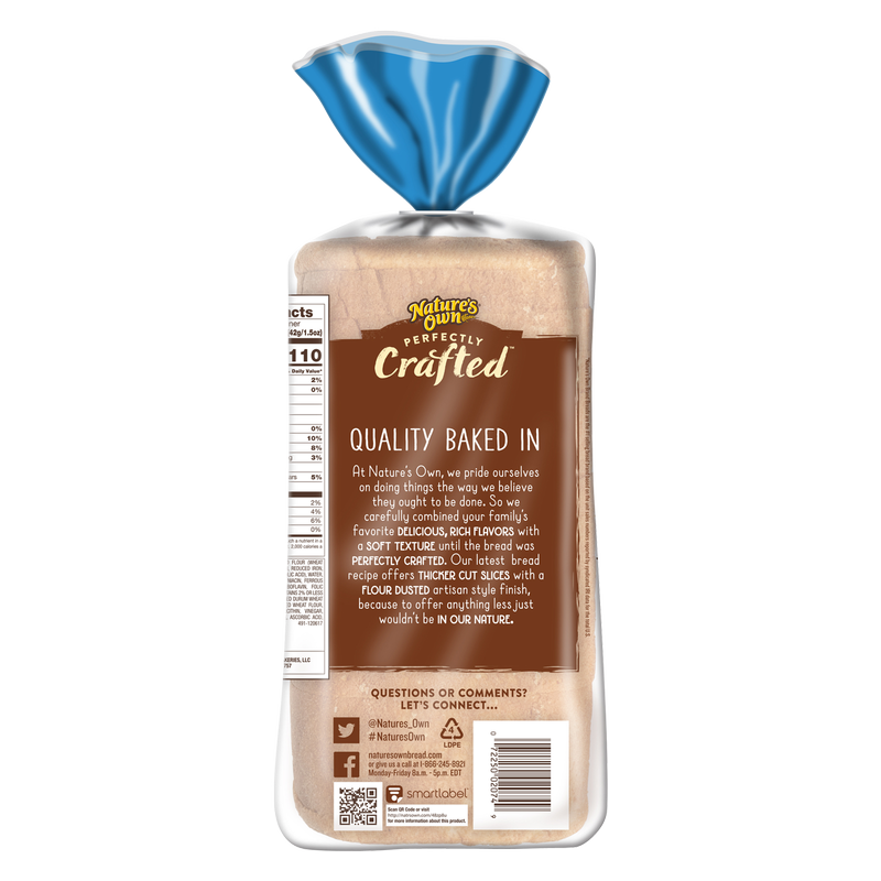 Nature's Own Perfectly Crafted White Bread 22oz : Bakery fast
