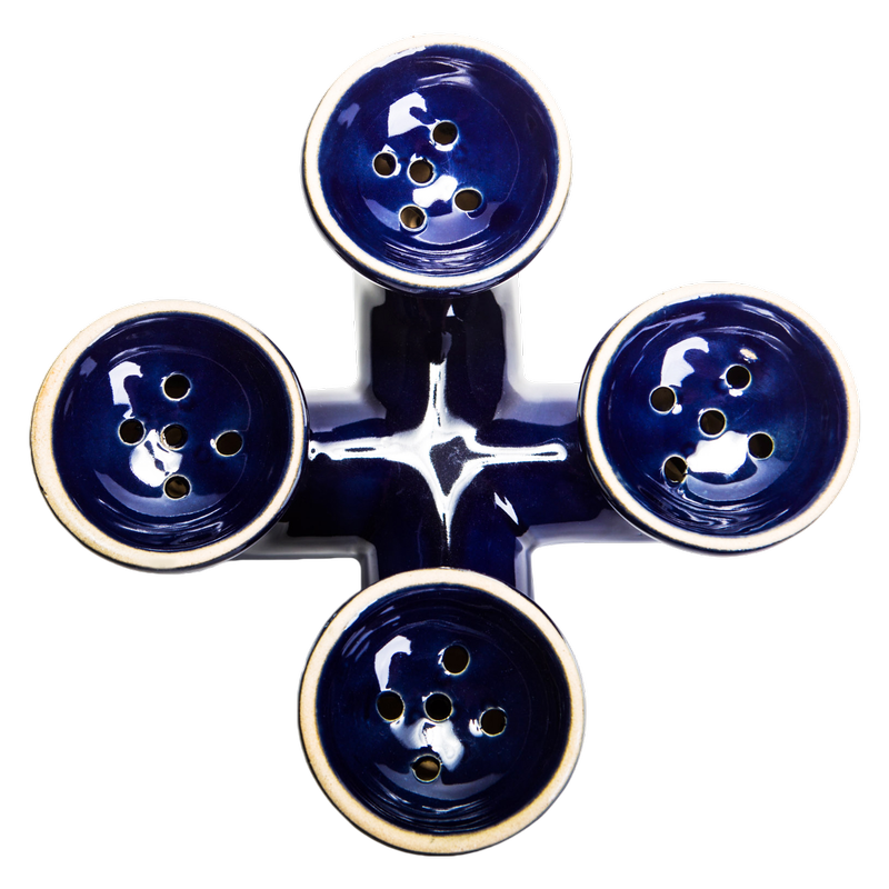 Quadruple Flavor Blue Hookah Bowl