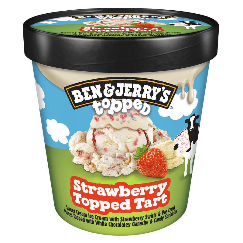Ben & Jerry's Topped Strawberry Topped Tart Ice Cream 15.2oz