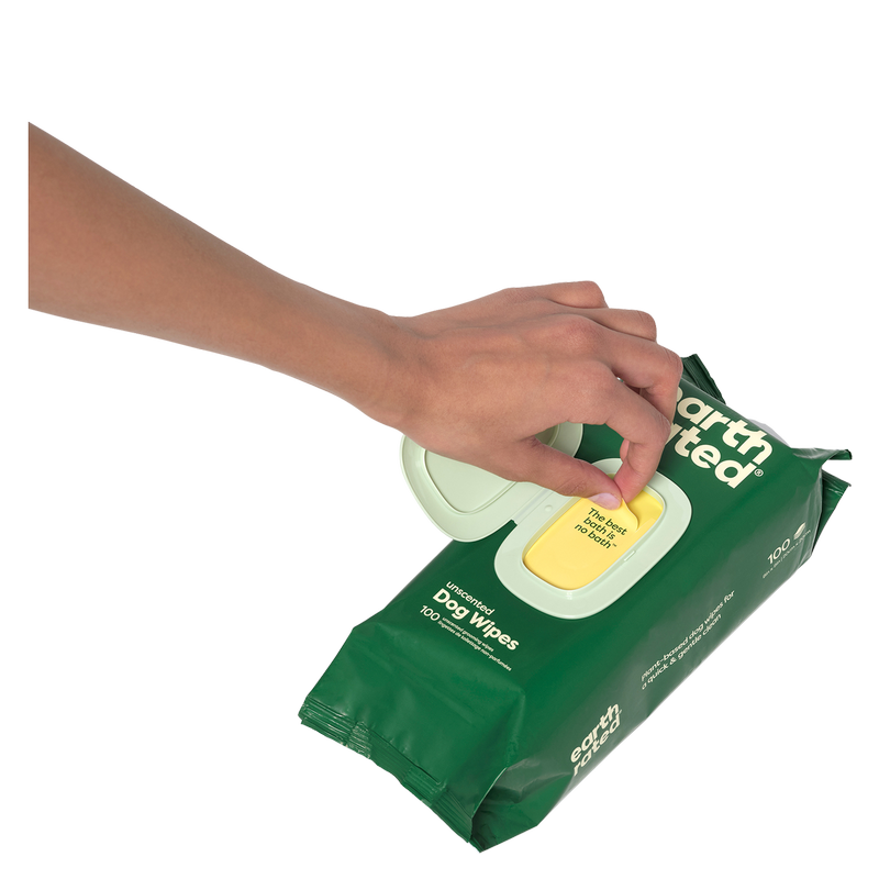 Earth Rated Dog Plant Based Grooming Wipes 100ct Pets fast delivery