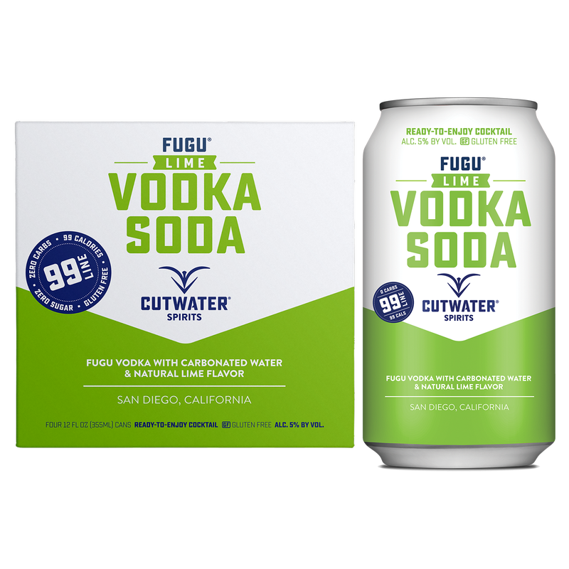 Cutwater Lime Vodka Soda 4pk 12oz can 5% ABV