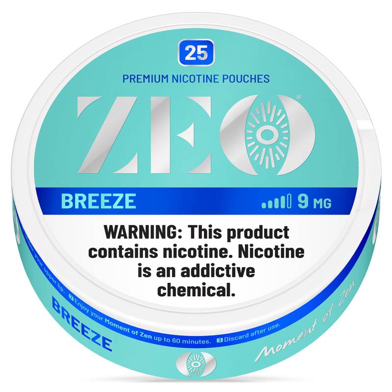 ZEO Breeze Nicotine Pouches 25ct 9mg