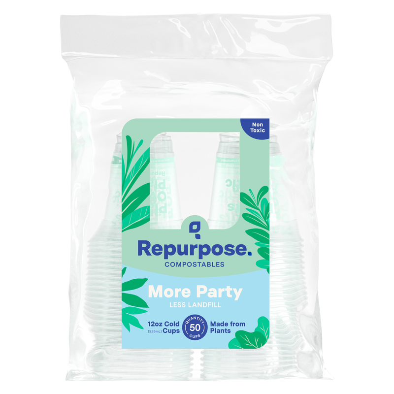Repurpose Compostable Cold Cups 12 oz, 50ct
