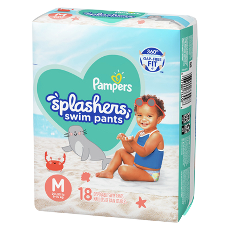 Pampers Splashers Swim Diapers Size M 18 Count : : Baby