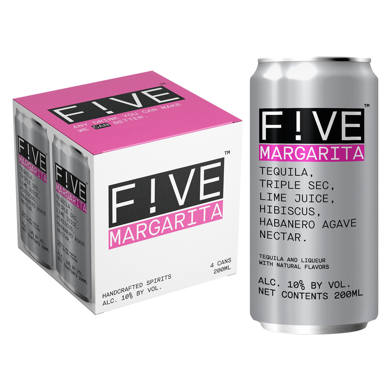 Five Drinks Co Margarita 4pk 200ml Can 10% ABV